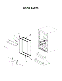 Door Parts parts for Jenn-Air Wine & Beverage Cooler JURFR242HL00 from AppliancePartsPros.com