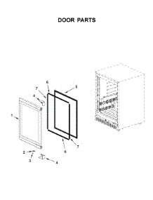 Door Parts parts for Jenn-Air Wine & Beverage Cooler JUWFL242HX01 from AppliancePartsPros.com