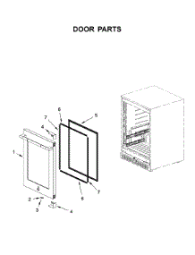 Door Parts parts for Jenn-Air Wine & Beverage Cooler JUWFR242HL00 from AppliancePartsPros.com