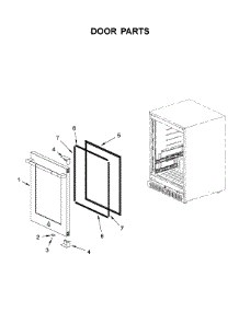 Door Parts parts for Jenn-Air Wine & Beverage Cooler JUWFR242HL01 from AppliancePartsPros.com