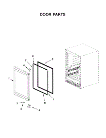 Door Parts parts for Jenn-Air Wine & Beverage Cooler JUWFR242HX00 from AppliancePartsPros.com