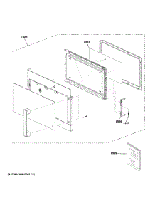 Door Parts parts for Ge Microwave/Hood Combo JVM3160DF8BB from AppliancePartsPros.com