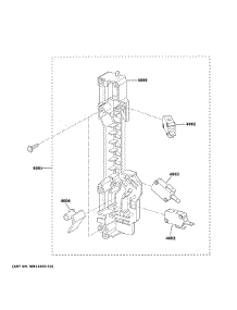 Latch Board Parts parts for Ge Microwave/Hood Combo JVM6175BL5TS from AppliancePartsPros.com