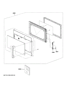 Door Parts parts for Ge Microwave/Hood Combo JVM6175EK5ES from AppliancePartsPros.com