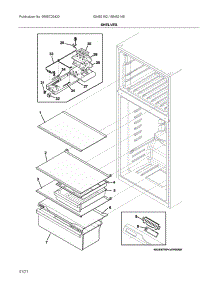 Shelves parts for Ikea Top-Mount Refrigerator K00462152A from AppliancePartsPros.com