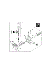 Piston parts for Karcher Gas Pressure Washer K2400HH from AppliancePartsPros.com