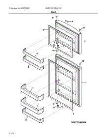 Door parts for Ikea Top-Mount Refrigerator K80462148A from AppliancePartsPros.com