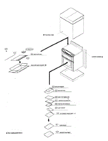 Packing parts for Sharp Range/Microwave Combo KB-3411JS from AppliancePartsPros.com