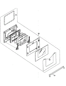 Oven Door parts for Sharp Range/Microwave Combo KB-4425LS from AppliancePartsPros.com