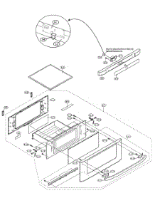 Drawer Assy parts for Sharp Built-In Microwave KB6525PW from AppliancePartsPros.com