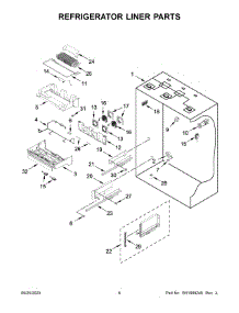Refrigerator Liner Parts parts for Kitchenaid Bottom-Mount Refrigerator KBBL306ESS05 from AppliancePartsPros.com