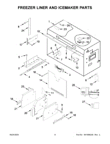 Freezer Liner And Icemaker Parts parts for Kitchenaid Bottom-Mount Refrigerator KBBL306ESS05 from AppliancePartsPros.com