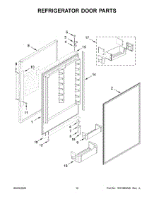 Refrigerator Door Parts parts for Kitchenaid Bottom-Mount Refrigerator KBBL306ESS05 from AppliancePartsPros.com