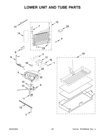 Lower Unit And Tube Parts parts for Kitchenaid Bottom-Mount Refrigerator KBBL306ESS05 from AppliancePartsPros.com