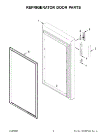 Refrigerator Door Parts parts for Kitchenaid Bottom-Mount Refrigerator KBBX104EPA03 from AppliancePartsPros.com