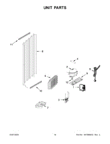 Unit Parts parts for Kitchenaid Bottom-Mount Refrigerator KBBX104EPA04 from AppliancePartsPros.com