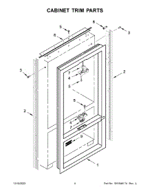 Cabinet Trim Parts parts for Kitchenaid Bottom-Mount Refrigerator KBFN502EBS05 from AppliancePartsPros.com
