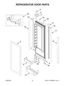 Refrigerator Door Parts parts for Kitchenaid Bottom-Mount Refrigerator KBFN502EPA05 from AppliancePartsPros.com