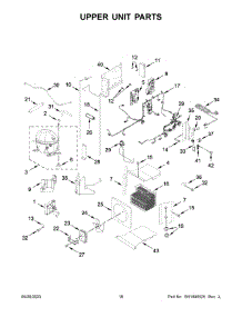 Upper Unit Parts parts for Kitchenaid Bottom-Mount Refrigerator KBFN502EPA05 from AppliancePartsPros.com