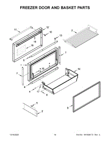 Freezer Door And Basket Parts parts for Kitchenaid Bottom-Mount Refrigerator KBFN502ESS05 from AppliancePartsPros.com