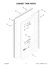 Cabinet Trim Parts parts for Kitchenaid Bottom-Mount Refrigerator KBFN506EBS05 from AppliancePartsPros.com