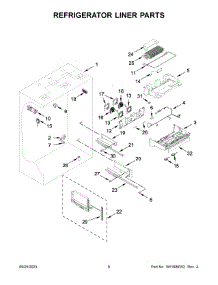 Refrigerator Liner Parts parts for Kitchenaid Bottom-Mount Refrigerator KBFN506EBS05 from AppliancePartsPros.com