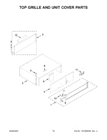 Top Grille And Unit Cover Parts parts for Kitchenaid Bottom-Mount Refrigerator KBFN506EPA05 from AppliancePartsPros.com