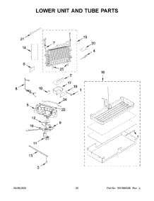 Lower Unit And Tube Parts parts for Kitchenaid Bottom-Mount Refrigerator KBFN506EPA05 from AppliancePartsPros.com