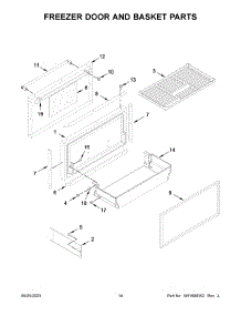 Freezer Door And Basket Parts parts for Kitchenaid Bottom-Mount Refrigerator KBFN506ESS05 from AppliancePartsPros.com