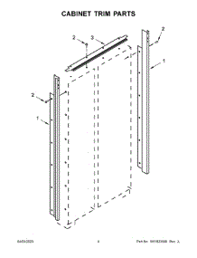 Cabinet Trim Parts parts for Kitchenaid Side-By-Side Refrigerator KBSD706MPS00 from AppliancePartsPros.com