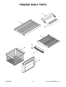 Freezer Shelf Parts parts for Kitchenaid Side-By-Side Refrigerator KBSD706MPS00 from AppliancePartsPros.com