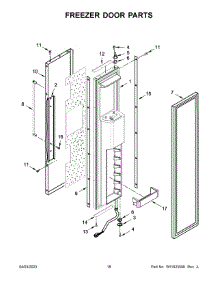Freezer Door Parts parts for Kitchenaid Side-By-Side Refrigerator KBSD706MPS00 from AppliancePartsPros.com