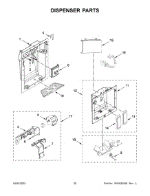 Dispenser Parts parts for Kitchenaid Side-By-Side Refrigerator KBSD706MPS00 from AppliancePartsPros.com