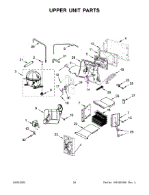 Upper Unit Parts parts for Kitchenaid Side-By-Side Refrigerator KBSD706MPS00 from AppliancePartsPros.com