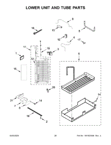 Lower Unit And Tube Parts parts for Kitchenaid Side-By-Side Refrigerator KBSD706MPS00 from AppliancePartsPros.com