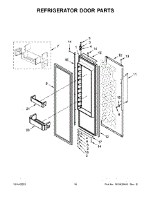 Refrigerator Door Parts parts for Kitchenaid Refrigerator KBSD708MBS00 from AppliancePartsPros.com