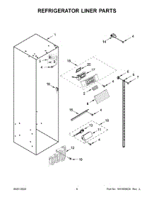 Refrigerator Liner Parts parts for Kitchenaid Refrigerator KBSD708MSS00 from AppliancePartsPros.com