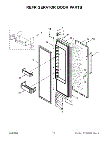 Refrigerator Door Parts parts for Kitchenaid Refrigerator KBSD708MSS00 from AppliancePartsPros.com