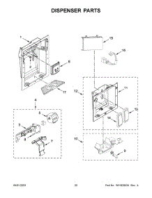Dispenser Parts parts for Kitchenaid Refrigerator KBSD708MSS00 from AppliancePartsPros.com