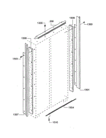 Cabinet Trim parts for Thermador Side-By-Side Refrigerator KBUIT4855E/06 from AppliancePartsPros.com