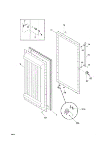 Door parts for Kelvinator Upright Freezer KCBM180RQYA from AppliancePartsPros.com