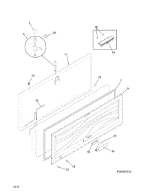 Door parts for Kelvinator Chest Freezer KCCF220QWA from AppliancePartsPros.com