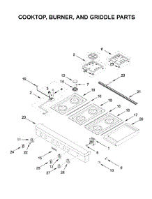 Cooktop, Burner, And Griddle Parts parts for Kitchenaid Gas Cooktop KCGC558JSS00 from AppliancePartsPros.com