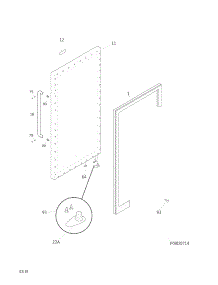 Door parts for Kelvinator Freestanding Freezer KCGM180RQYA from AppliancePartsPros.com