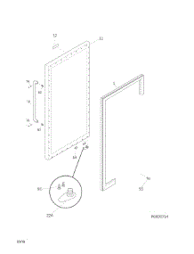 Door parts for Kelvinator Refrigerator KCGM180RQYB from AppliancePartsPros.com