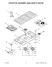 Cooktop, Burner And Grate Parts