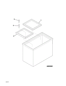 Door parts for Kelvinator Chest Freezer KCNF070QWA from AppliancePartsPros.com