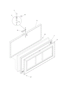 Door parts for Kelvinator Chest Freezer KCS050LW1 from AppliancePartsPros.com