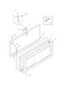 Door parts for Kelvinator Chest Freezer KCS070GW2 from AppliancePartsPros.com