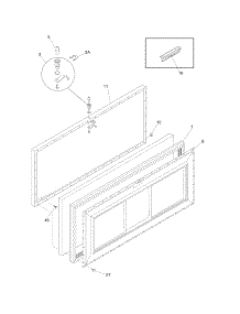 Door parts for Kelvinator Chest Freezer KCS150LW1 from AppliancePartsPros.com
